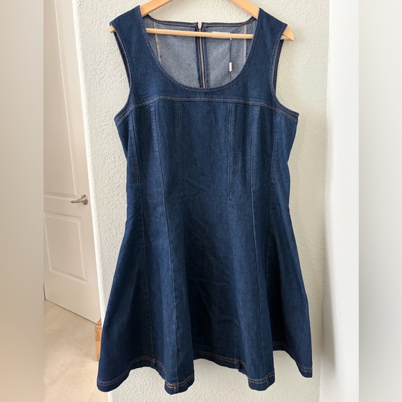 Avec Les Villes Sleeveless Denim Mini Dress - Picture 5 of 8